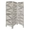 Homeroots 3 Panel Washed Grey Shutter Screen Room Divider 376805 - alternate 1
